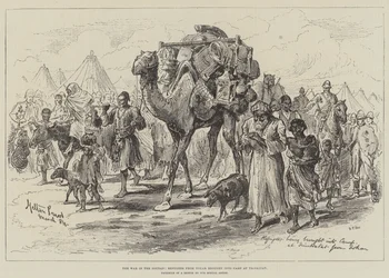 The War in the Soudan, Refugees from Tokar brought into Camp at Trinkitat